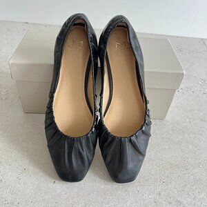 NIB Marc Fisher Ophia Ruched Black Ballet Flats